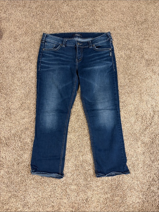 Silver Jeans Denim - Silver Jeans Dark Blue Cropped Ankle Denim